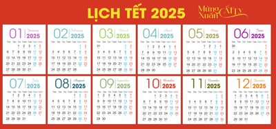 File tranh Bảng lịch tết 2025 vector file corel và pdf (ảnh gốc) sắc nét hoàn hảo