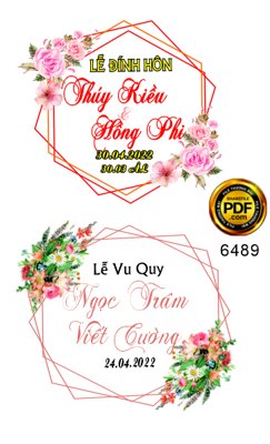 Tải về hình ảnh gốc Bảng tên đám cưới hình tròn 2023 #12 file corel x7 sắc nét