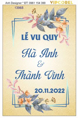 File PSD Bảng tên Welcome đám cưới vector file corel (bản gốc) chất lượng nhất