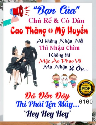 Tải file tranh Bảng welcome wedding Cao Thăng và Mỹ Huyền (ảnh gốc) ngay