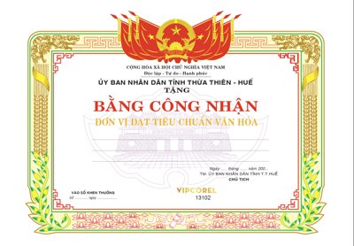 File tranh trang trí Bằng công nhận đơn vị đạt tiêu chuẩn văn hóa (file gốc)