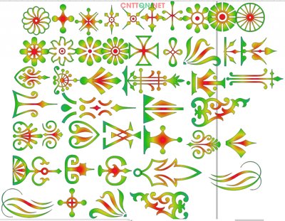 Tải về file gốc Bộ hoa văn góc tài liệu thiết kế trang trí Corel (dùng cho in quảng cáo)