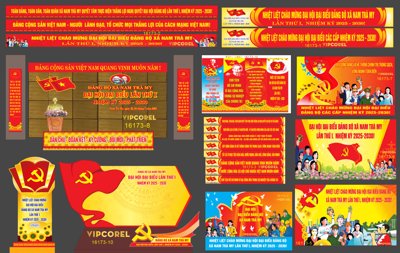 File in mica Bộ market Đại hội Đảng bộ xã phường 2025 - 2030 (bản gốc) sắc sảo