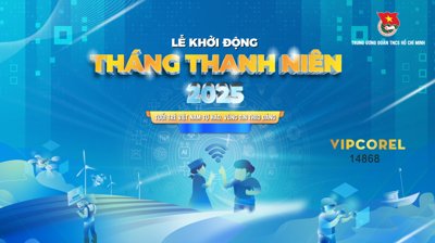 File gốc Bộ nhận diện tháng thanh niên 2025 file corel (in mica) làm bảng hiệu