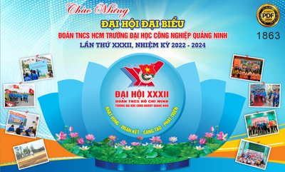 File gốc Backdrop Đại Hội XXXII Đoàn TNCS HCM Trường ĐHCN Quảng Ninh (Filetranh.com) Backdrop Đại Hội XXXII Đoàn TNCS HCM Trường ĐHCN Quảng Ninh