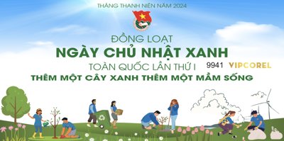 File gốc Backdrop đồng loạt ngày chủ nhật xanh toàn Quốc (phong cách) tối giản