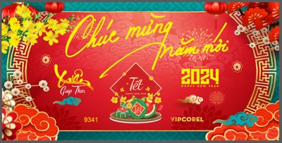 File gốc Backdrop Chúc mừng năm mới 2024 vector #76 (PNG) nền trong suốt