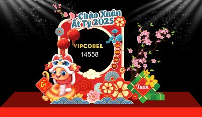 File in trần Backdrop Chúc mừng năm mới 2025 #204 file corel (bản gốc) đại dương