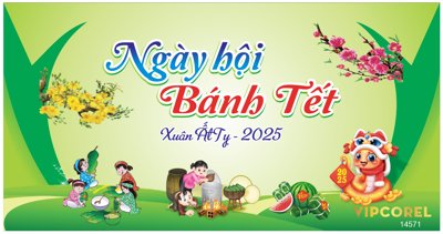 File PSD Backdrop Chúc mừng năm mới 2025 #217 file corel (chất lượng in ấn)