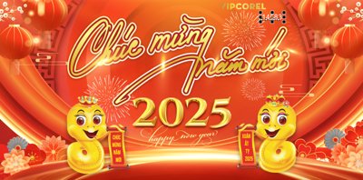 Tải xuống file tranh gốc Backdrop Chúc mừng năm mới 2025 #235 file corel (PSD/TIFF)