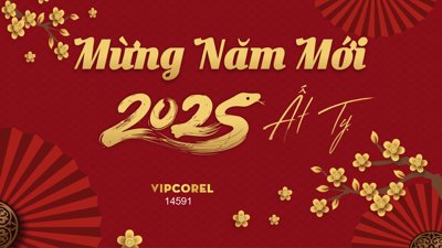 Download file Backdrop Chúc mừng năm mới 2025 #236 file corel (gốc) cho xưởng in