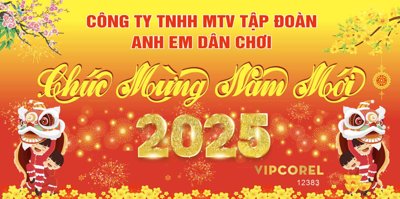 File in ấn Backdrop Chúc mừng năm mới 2025 vector corel #109 (bản gốc) từ file gốc