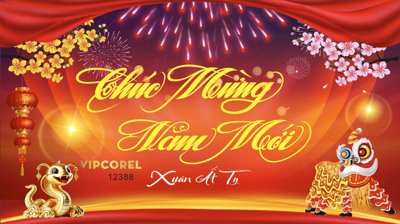 File tranh Backdrop Chúc mừng năm mới 2025 vector corel #114 (gốc) chủ đề tĩnh vật