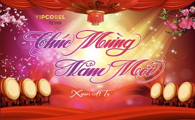 File gốc Backdrop Chúc mừng năm mới 2025 vector corel #115 (trang trí) phòng trẻ em