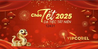 File ảnh Backdrop Chúc mừng năm mới 2025 vector corel #157 (gốc) dùng in Pano