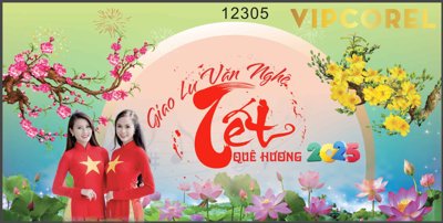 File ảnh Backdrop Chúc mừng năm mới 2025 vector corel #31 (gốc) in standee