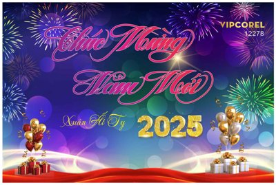 Mua file gốc Backdrop Chúc mừng năm mới 2025 vector corel #4 (in ấn) tại Filetranh.com