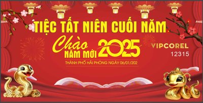 File in trần Backdrop Chúc mừng năm mới 2025 vector corel #41 (bản gốc) mây trời