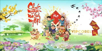 File tranh Backdrop Chúc mừng năm mới 2025 vector corel #81 (ảnh gốc) chi tiết rõ ràng