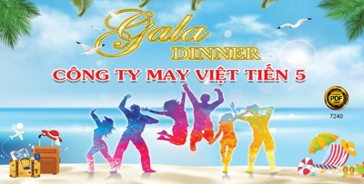 Tải file Backdrop Gala dinner công ty may Việt Tiến 5 (gốc) chủ đề hoa sen