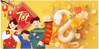 Tải về file gốc Backdrop Happy New Year 2025 file corel #3 (dùng cho in quảng cáo)