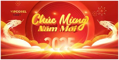 Tải về hình ảnh gốc Backdrop Happy New Year 2025 file corel #7 sắc nét
