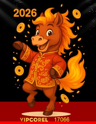 File tranh Backdrop Happy New Year 2026 file corel #47 (bản gốc) treo quán cafe