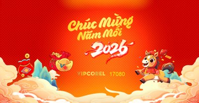 File tranh quảng cáo Backdrop Happy New Year 2026 file corel #61 (file gốc) chuyên nghiệp