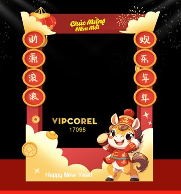 Tải file tranh Backdrop Happy New Year 2026 file corel #78 (ảnh gốc) ngay