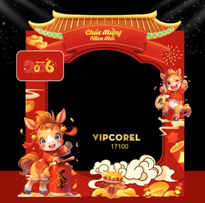 Download file gốc Backdrop Happy New Year 2026 file corel #80 (in mica) trong suốt