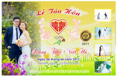 File gốc Backdrop Lễ Tân Hôn Quang thái và Việt Hà file corel (ảnh rõ nét) để in
