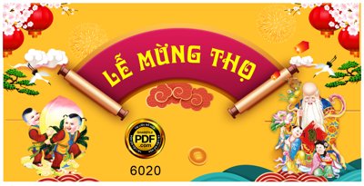 Tải file Backdrop Lễ mừng thọ năm 2023 #6 file corel (ảnh gốc) độ phân giải 300dpi