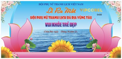 File gốc Backdrop Lễ ra mắt hội phụ nữ thanh Lịch vector (in lụa) chi tiết cao