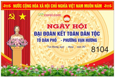 File ảnh Backdrop Ngày hội đại đoàn kết toàn dân tộc #7 (gốc) in standee
