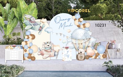 File tranh Backdrop Party sinh nhật Quang Minh #51 file .AI (bản gốc) in canvas