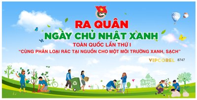 File in trần Backdrop Ra quân ngày chủ nhật xanh 2024 (bản gốc) phong cảnh
