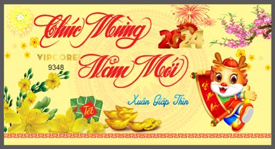 File tranh quảng cáo Backdrop Tết xuân Giáp Thìn 2024 vector #82 (download file gốc)