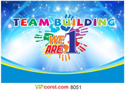File tranh gốc Backdrop Team building We are one #9 file corel (bản quyền) Filetranh.com