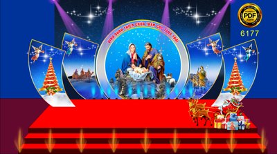 File PSD Backdrop Vinh danh thiên chúa trên các tầng trời #22 (bản gốc) độ phân giải cao