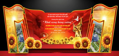 File tranh ảnh gốc Backdrop chào mừng Cách mạng tháng 8 và 2.9 #2 dùng cho in khổ lớn