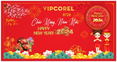 File gốc Backdrop chúc mừng năm mới 2024 #57 (bản quyền) cho in ấn