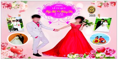 File tranh Backdrop chụp ảnh cưới Lễ Vu Quy file corel (file gốc) chuẩn màu in