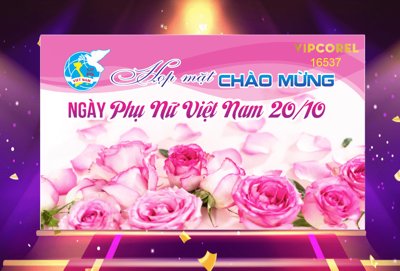 Tải file gốc Backdrop check in ngày phụ nữ Việt Nam 20/10 #13 (bản PSD) còn layer