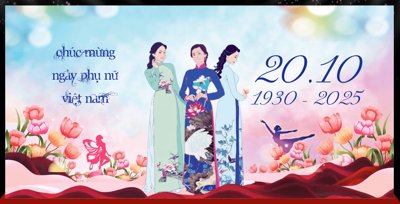 File in ấn Backdrop check in ngày phụ nữ Việt Nam 20/10 #36 (bản gốc) sắc nét
