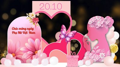 File tranh Backdrop check in ngày phụ nữ Việt Nam 20/10 #38 (gốc) chủ đề tĩnh vật