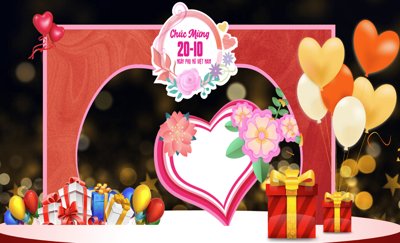 File gốc Backdrop check in ngày phụ nữ Việt Nam 20/10 #41 (PNG) nền trong suốt