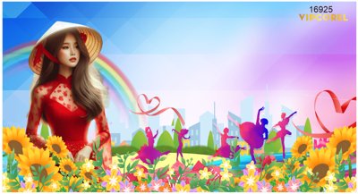 File in ấn Backdrop check in ngày phụ nữ Việt Nam 20/10 #44 (bản gốc) sắc nét