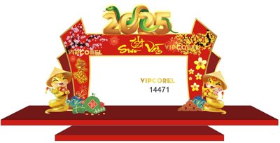 File tranh Backdrop decor sân khấu chụp ảnh tết 2025 #4 (gốc) in film