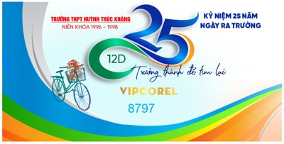 File ảnh Backdrop kỷ niệm 25 năm ngày ra trường file corel (gốc) trang trí khách sạn