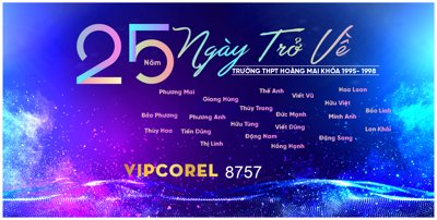 Hình ảnh file gốc Backdrop kỷ niệm 25 năm ngày trở về file corel cho in UV